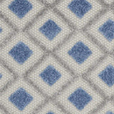 2' X 8' Blue And Grey Gingham Non Skid Indoor Outdoor Runner Rug - Homeroots - Flyclothing LLC