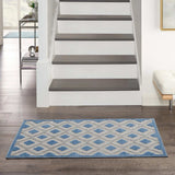 3' X 4' Blue And Grey Gingham Non Skid Indoor Outdoor Area Rug - Homeroots - Flyclothing LLC