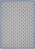 9' X 12' Blue And Grey Gingham Non Skid Indoor Outdoor Area Rug - Homeroots - Flyclothing LLC