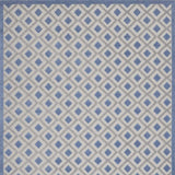 9' X 12' Blue And Grey Gingham Non Skid Indoor Outdoor Area Rug - Homeroots - Flyclothing LLC