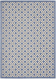 10' X 13' Blue And Grey Gingham Non Skid Indoor Outdoor Area Rug - Homeroots - Flyclothing LLC