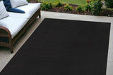 4' X 6' Black Stain Resistant Indoor Outdoor Area Rug - Homeroots - Flyclothing LLC
