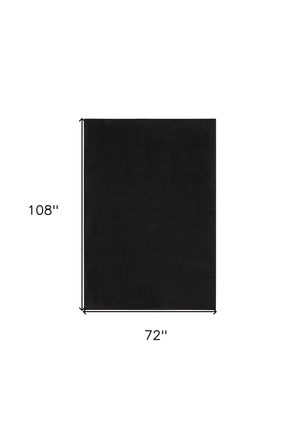 6' X 9' Black Stain Resistant Indoor Outdoor Area Rug - Homeroots - Flyclothing LLC