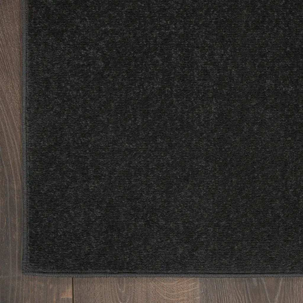 6' X 9' Black Stain Resistant Indoor Outdoor Area Rug - Homeroots - Flyclothing LLC