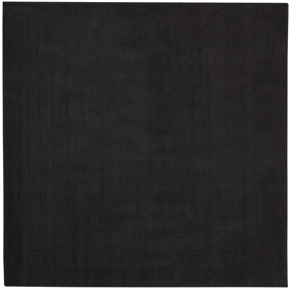 7' X 7' Black Square Non Skid Indoor Outdoor Area Rug - Homeroots - Flyclothing LLC