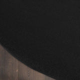 8' X 8' Black Round Non Skid Indoor Outdoor Area Rug - Homeroots - Flyclothing LLC