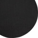 8' X 8' Black Round Non Skid Indoor Outdoor Area Rug - Homeroots - Flyclothing LLC