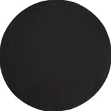 8' X 8' Black Round Non Skid Indoor Outdoor Area Rug - Homeroots - Flyclothing LLC