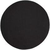 8' X 8' Black Round Non Skid Indoor Outdoor Area Rug - Homeroots - Flyclothing LLC