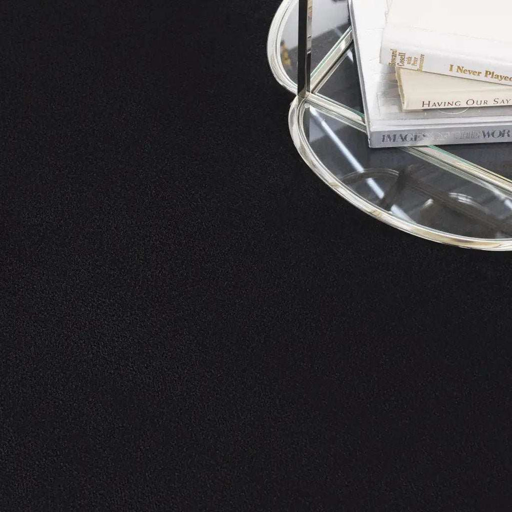 8' X 8' Black Round Non Skid Indoor Outdoor Area Rug - Homeroots - Flyclothing LLC