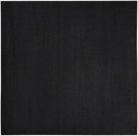 9' X 9' Black Square Non Skid Indoor Outdoor Area Rug - Homeroots - Flyclothing LLC