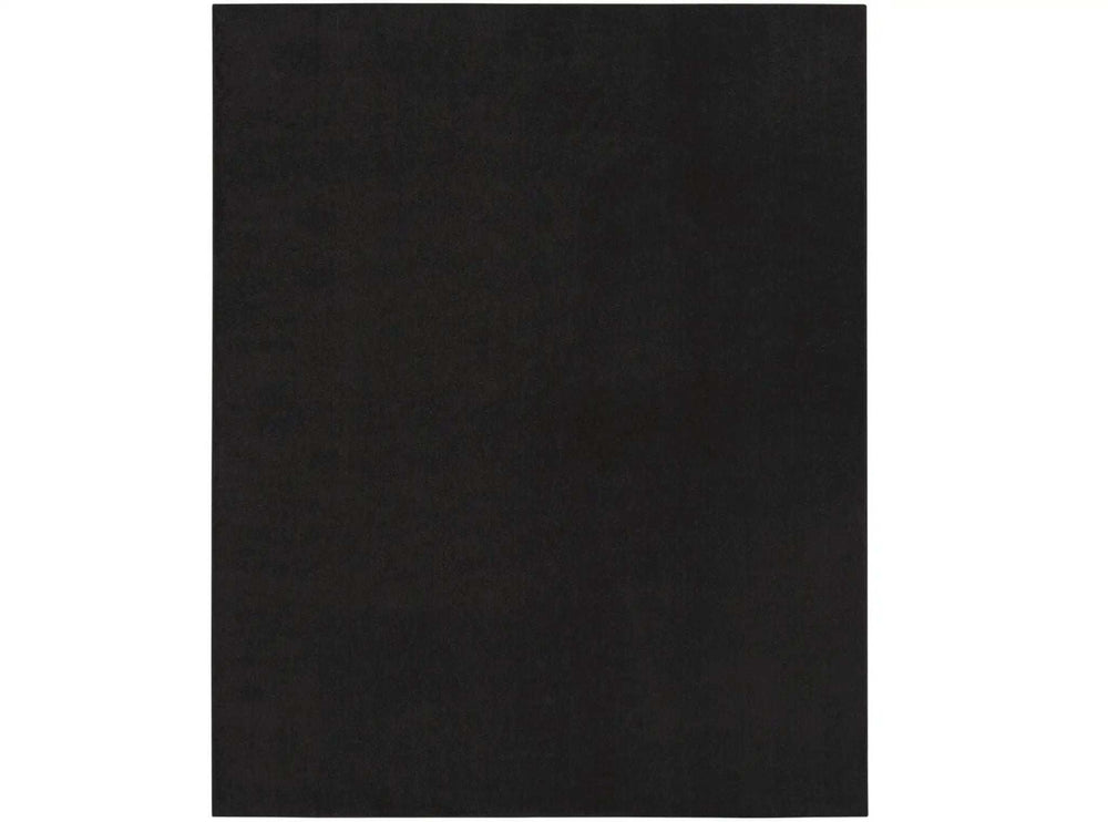 9' X 12' Black Stain Resistant Indoor Outdoor Area Rug - Homeroots - Flyclothing LLC