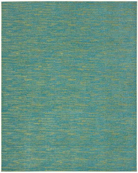 10' X 14' Blue And Green Striped Non Skid Indoor Outdoor Area Rug - Homeroots - Flyclothing LLC