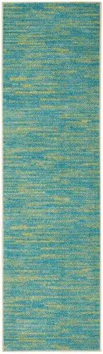 2' X 6' Blue And Green Abstract Non Skid Indoor Outdoor Runner Rug - Homeroots - Flyclothing LLC