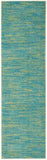 2' X 6' Blue And Green Abstract Non Skid Indoor Outdoor Runner Rug - Homeroots - Flyclothing LLC