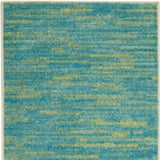 2' X 10' Blue And Green Striped Non Skid Indoor Outdoor Runner Rug - Homeroots - Flyclothing LLC