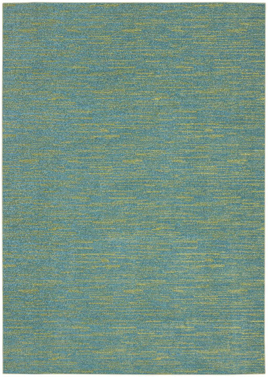 4' X 6' Blue And Green Striped Non Skid Indoor Outdoor Area Rug - Homeroots - Flyclothing LLC