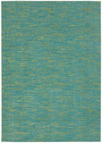 5' X 7' Blue And Green Striped Non Skid Indoor Outdoor Area Rug - Homeroots - Flyclothing LLC