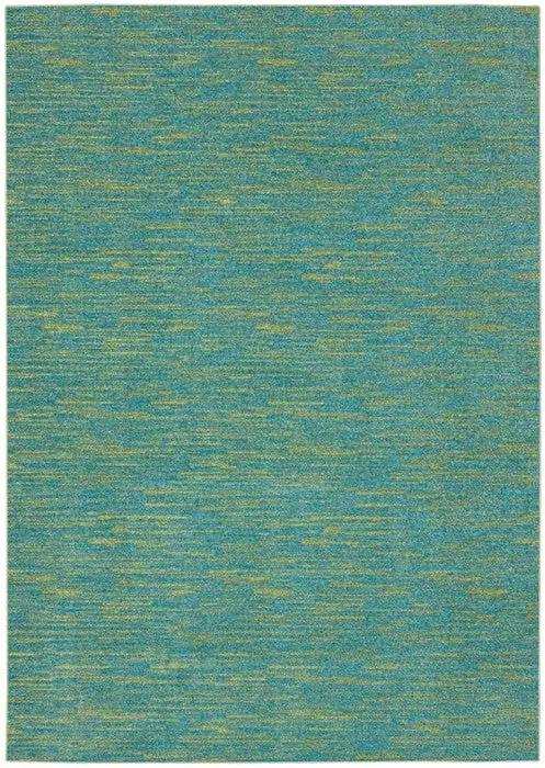 6' X 9' Blue And Green Striped Non Skid Indoor Outdoor Area Rug - Homeroots - Flyclothing LLC
