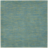 7' X 7' Blue And Green Square Striped Non Skid Indoor Outdoor Area Rug - Homeroots - Flyclothing LLC