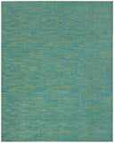 7' X 10' Blue And Green Striped Non Skid Indoor Outdoor Area Rug - Homeroots - Flyclothing LLC
