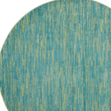 8' X 8' Blue And Green Round Striped Non Skid Indoor Outdoor Area Rug - Homeroots - Flyclothing LLC