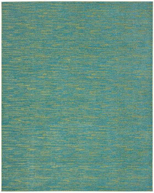 8' X 10' Blue And Green Striped Non Skid Indoor Outdoor Area Rug - Homeroots - Flyclothing LLC