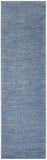 2' X 10' Blue And Grey Striped Non Skid Indoor Outdoor Runner Rug - Homeroots - Flyclothing LLC