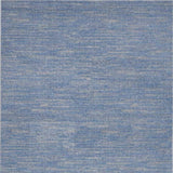 4' X 6' Blue And Grey Striped Non Skid Indoor Outdoor Area Rug - Homeroots - Flyclothing LLC