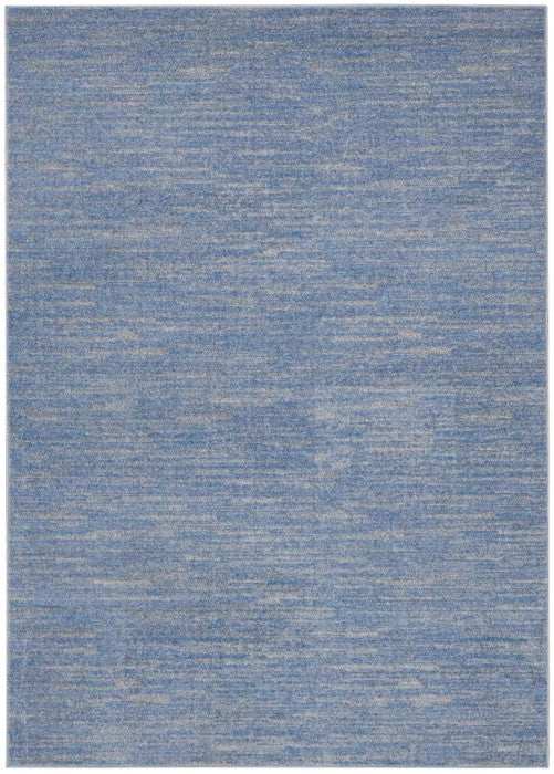 5' X 7' Blue And Grey Striped Non Skid Indoor Outdoor Area Rug - Homeroots - Flyclothing LLC