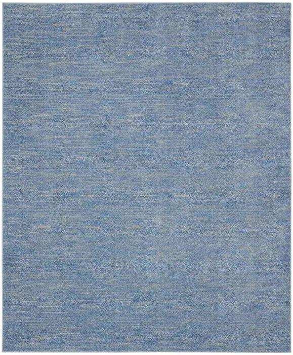 7' X 10' Blue And Grey Striped Non Skid Indoor Outdoor Area Rug - Homeroots - Flyclothing LLC
