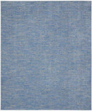 8' X 10' Blue And Grey Striped Non Skid Indoor Outdoor Area Rug - Homeroots - Flyclothing LLC