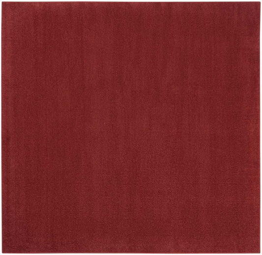 7' X 7' Brick Red Square Non Skid Indoor Outdoor Area Rug - Homeroots - Flyclothing LLC