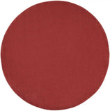 8' X 8' Brick Red Round Non Skid Indoor Outdoor Area Rug - Homeroots - Flyclothing LLC