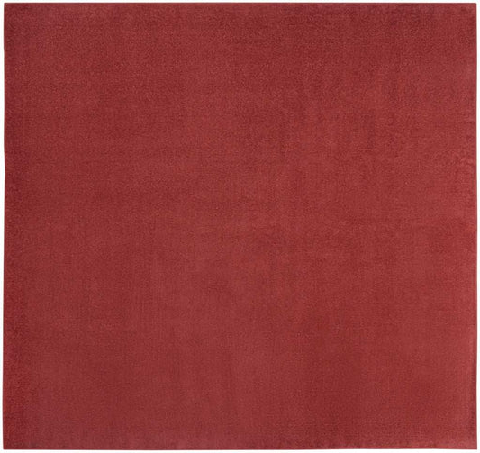 9' X 9' Brick Red Square Non Skid Indoor Outdoor Area Rug - Homeroots - Flyclothing LLC