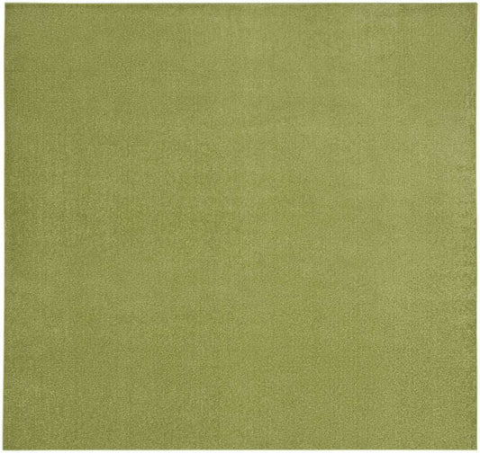 9' X 9' Green Square Non Skid Indoor Outdoor Area Rug - Homeroots - Flyclothing LLC