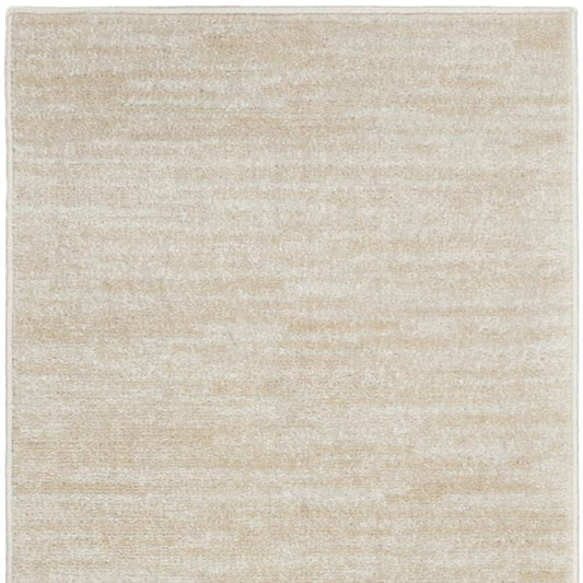 2' X 10' Ivory And Beige Non Skid Indoor Outdoor Runner Rug - Homeroots - Flyclothing LLC