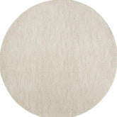 8' X 8' Ivory And Beige Round Non Skid Indoor Outdoor Area Rug - Homeroots - Flyclothing LLC