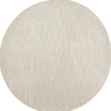 8' X 8' Ivory And Beige Round Non Skid Indoor Outdoor Area Rug - Homeroots - Flyclothing LLC
