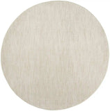 8' X 8' Ivory And Beige Round Non Skid Indoor Outdoor Area Rug - Homeroots - Flyclothing LLC