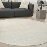 8' X 8' Ivory And Beige Round Non Skid Indoor Outdoor Area Rug - Homeroots - Flyclothing LLC