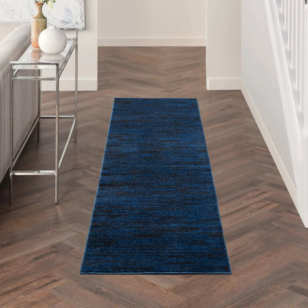 6' Midnight Blue Stain Resistant Indoor Outdoor Runner Rug - Homeroots - Flyclothing LLC