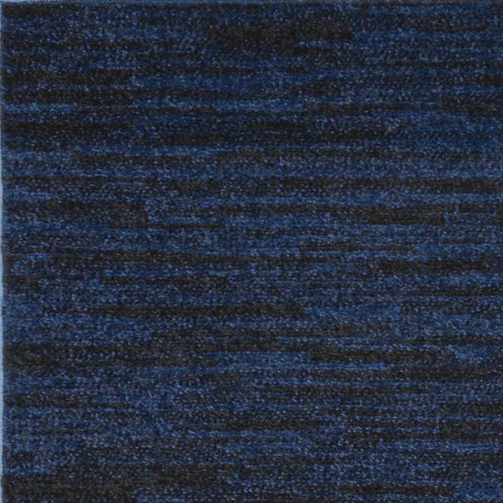 10' Midnight Blue Indoor Outdoor Runner Rug - Homeroots - Flyclothing LLC