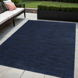 5' X 7' Midnight Blue Stain Resistant Indoor Outdoor Area Rug - Homeroots - Flyclothing LLC
