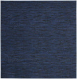 9' Midnight Blue Square Stain Resistant Indoor Outdoor Area Rug - Homeroots - Flyclothing LLC