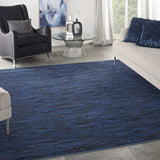 9' Midnight Blue Square Stain Resistant Indoor Outdoor Area Rug - Homeroots - Flyclothing LLC