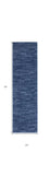 6' Blue Non Skid Indoor Outdoor Runner Rug - Homeroots - Flyclothing LLC