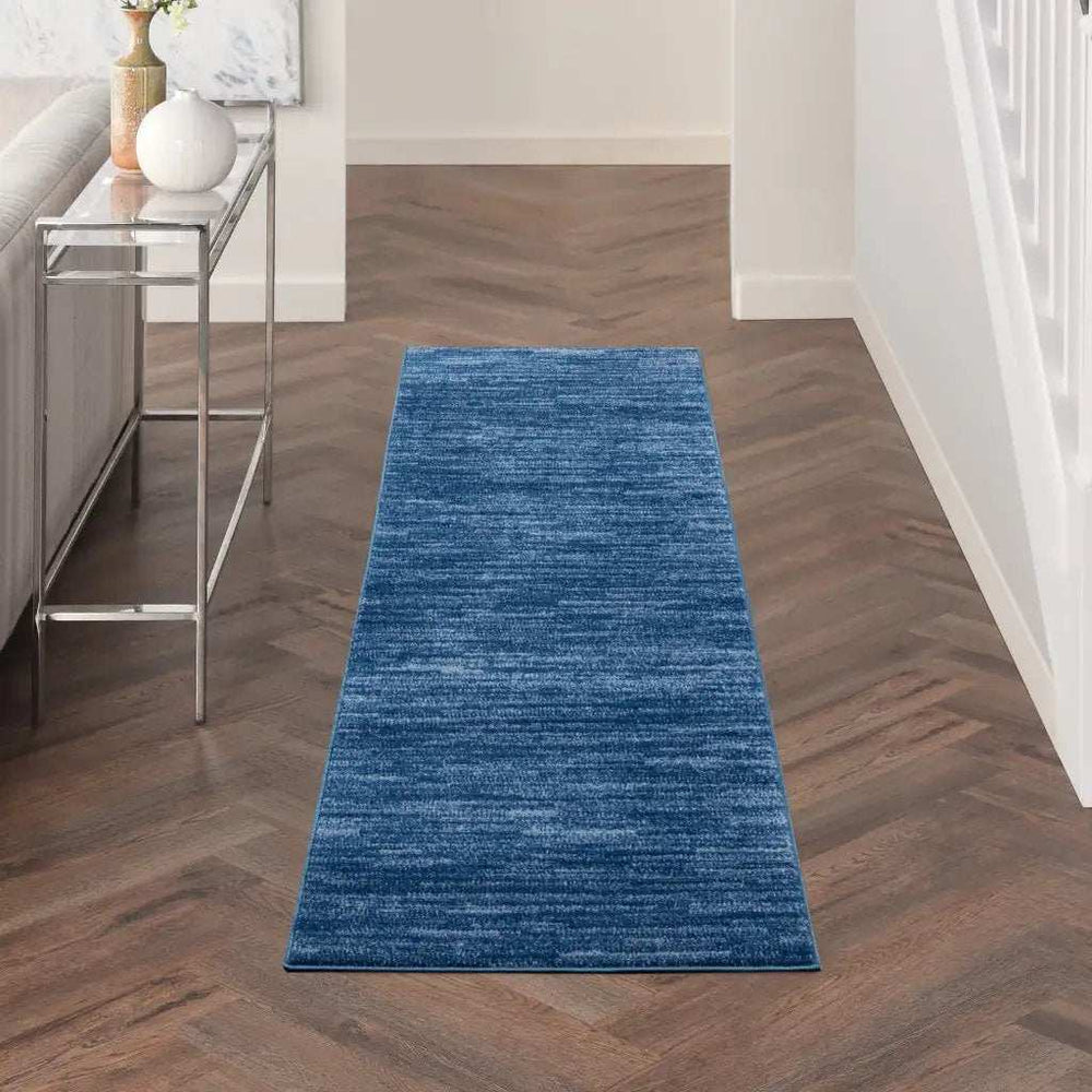 6' Blue Non Skid Indoor Outdoor Runner Rug - Homeroots - Flyclothing LLC