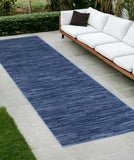 10' Blue Non Skid Indoor Outdoor Runner Rug - Homeroots - Flyclothing LLC