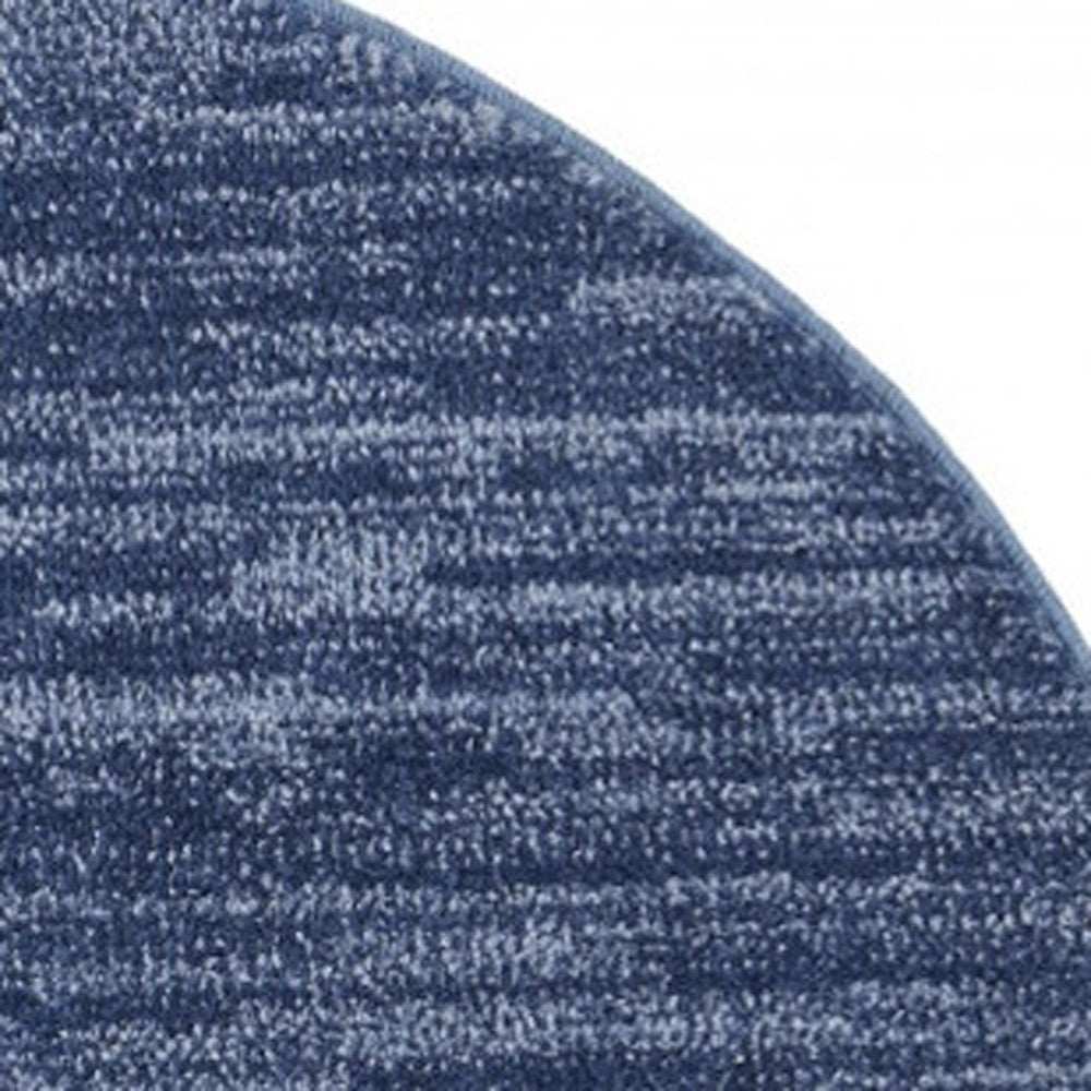 4' Blue Round Non Skid Indoor Outdoor Area Rug - Homeroots - Flyclothing LLC